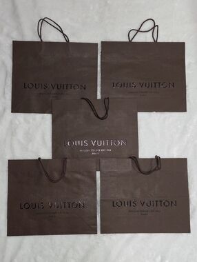 Louis Vuitton Dark Brown Gift/Shopping Bags Set - Set of 5